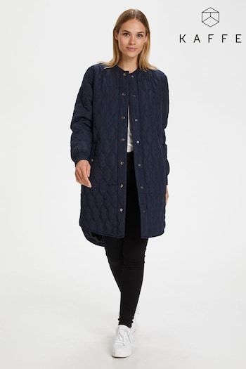 Kaffe Blue Shally Regular Fit Quilted Coat (T48318) | £100