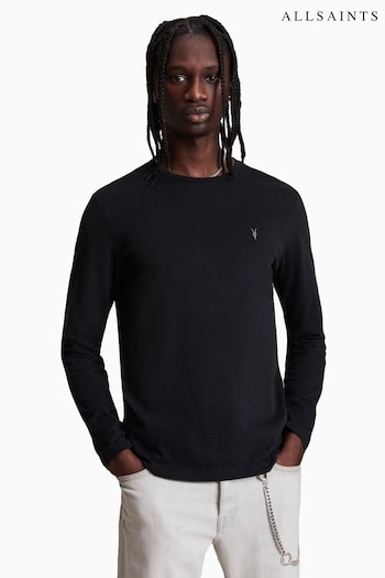 AllSaints Black Brace Ls Crew T-Shirt (T48632) | £49