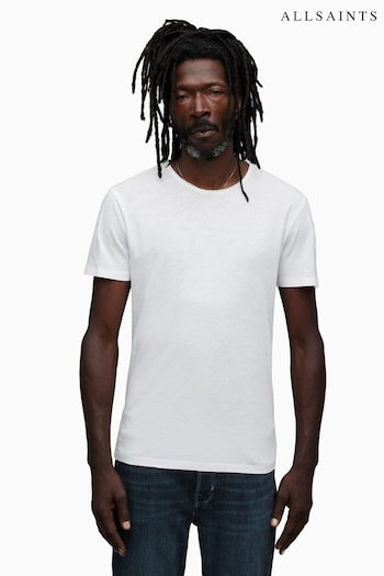 AllSaints White Figure Ss Crew T-Shirt (T48635) | £49