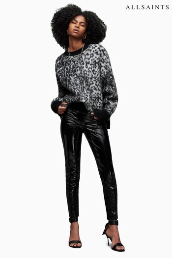AllSaints Black Cora Shine Leggings (T48656) | £139