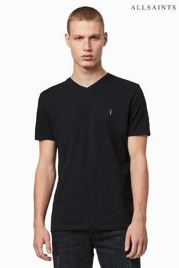 AllSaints Black Tonic V-Neck T-Shirt (T48672) | £32