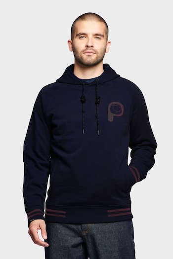 Penfield Blue Bear Chest Print Hooded Sweatshirt (T48846) | £85