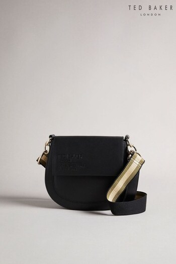 Ted Baker Black Darcell Branded Webbing Satchel Cross Body Bag (T49075) | £150