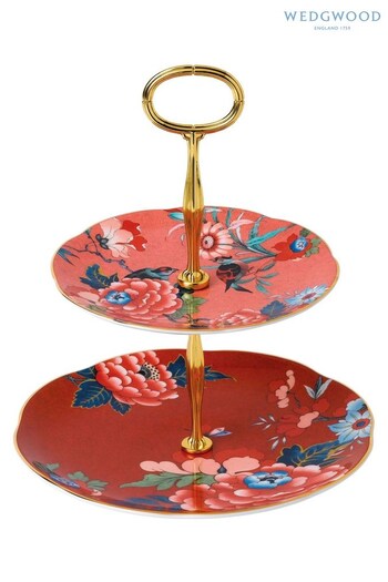 Wedgwood Blue Paeonia Blush Two Tier Cake Stand (T49138) | £105