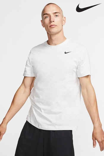nike full Light Grey Dri-FIT Training T-Shirt (T49259) | £25