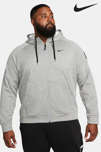 Nike Dark Grey Therma-FIT Full Zip Training Hoodie (T49276) | £70