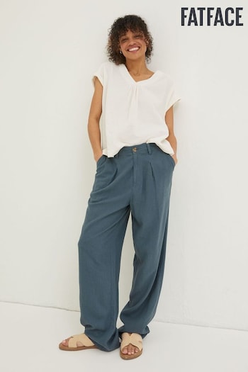 FatFace Blue Portloe Cropped Trousers (T49387) | £59