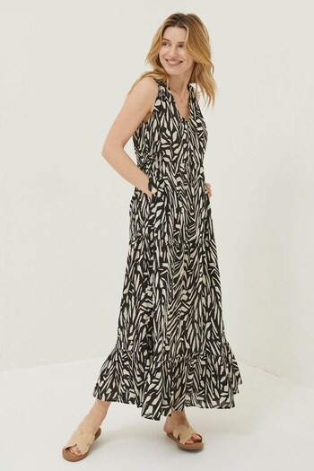 FatFace Black Paint Stroke Avery Midi Dress (T49480) | £65