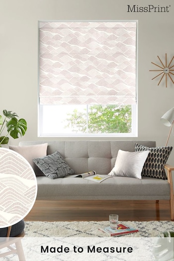 MissPrint Pink Frontier Made to Measure Roman Blind (T49744) | £79