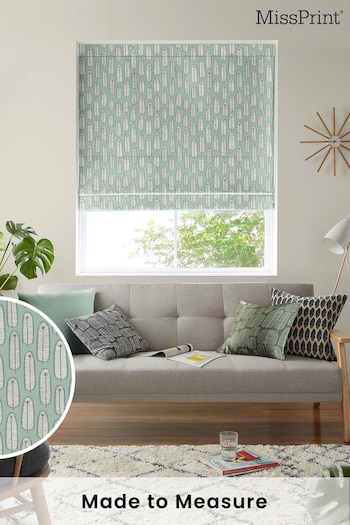 MissPrint Green Bloom Blossom Made to Measure Roman Blind (T49753) | £79