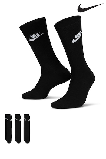 Nike bathing Black Everyday Essential Socks 3 Pack (T50323) | £17