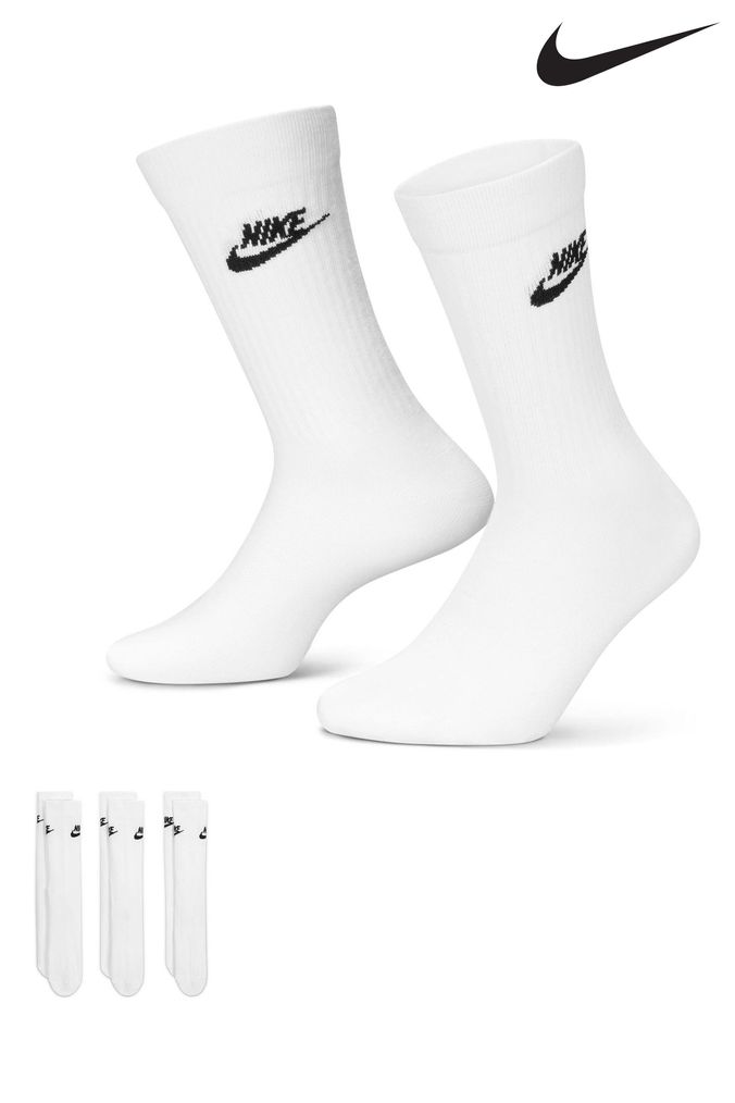 Men s White Nike Socks White Crew Socks Next UK