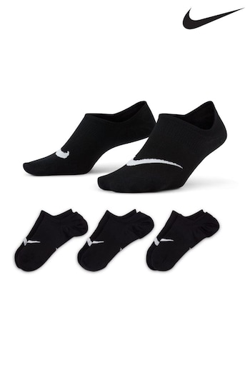 Nike Flyleather Black Womens Footsie Training Socks 3 Pack (T50327) | £14