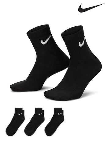 Nike Black Lightweight Everyday Ankle tebow 3pk (T50331) | £14