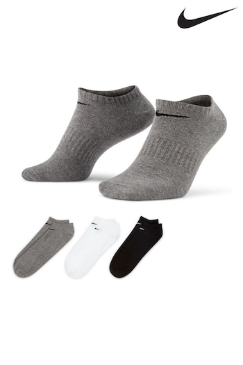 Nike Flight Grey Lightweight Everyday No Show Socks 3 Pack (T50332) | £14