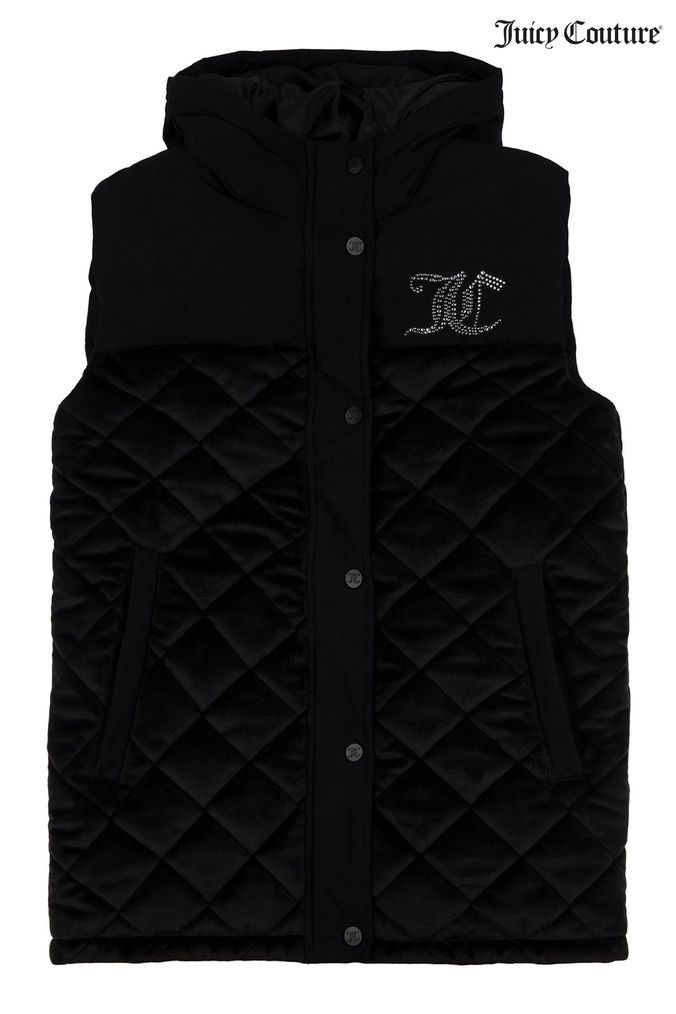 Juicy Couture Quilted Black Gilet (T50414) | £95 - £114
