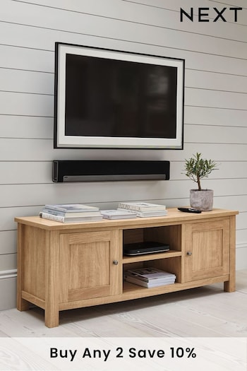 Natural Malvern Oak Effect Up to 60 inch TV Unit (T50752) | £299