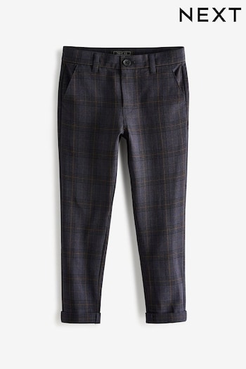 Navy/Blue Formal Check Trousers (3-16yrs) (T50754) | £13 - £18