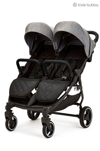 Ickle Bubba Grey Venus Prime Double Stroller Space Grey Pushchair (T50829) | £399