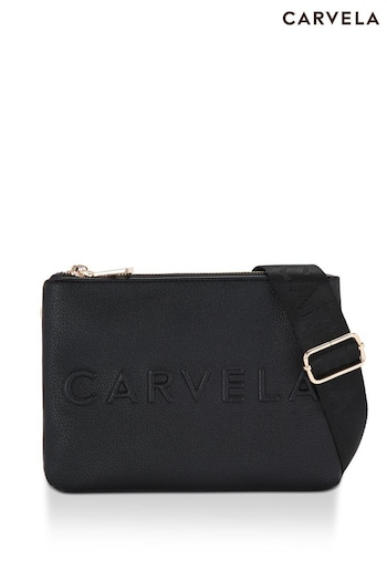 Carvela Frame Double Pouch Black Bag (T50874) | £99
