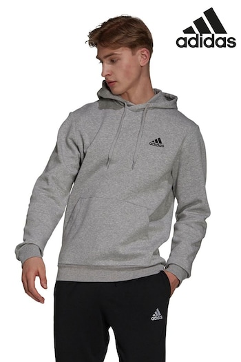 adidas utah Grey Sportswear Essentials Fleece Hoodie (T50877) | £38