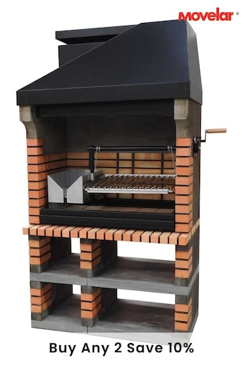 Movelar Brown Garden Pan American Plus XL Barbecue with Wood Fired Brazier (T50886) | £2,600