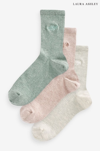 Laura Ashley Green/Neutral Laura Ashley Socks 3 Pack (T50906) | £10