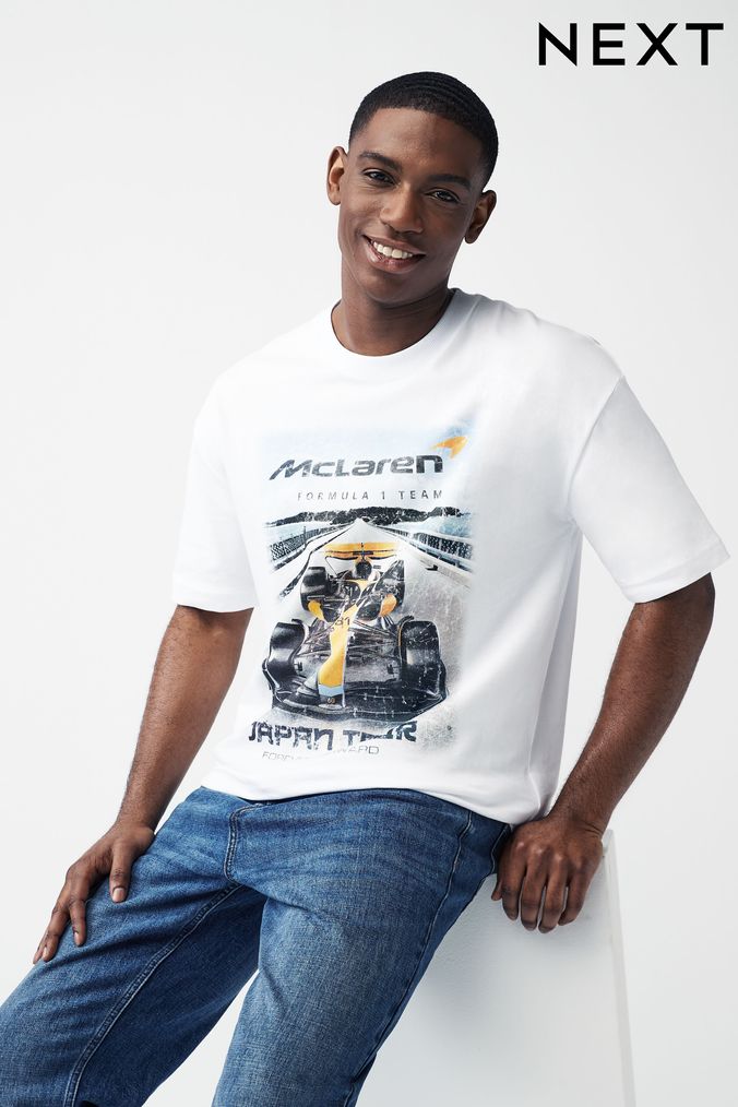 Men white best sale graphic tee
