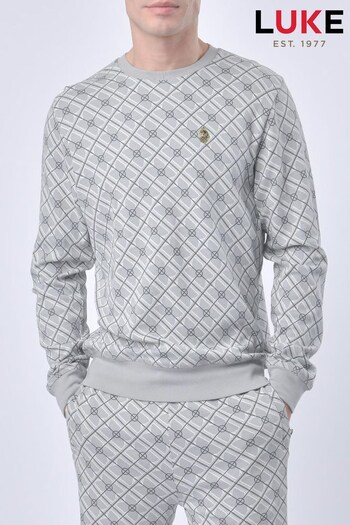 Luke 1977 Grey Dennsion2 Zinc Sweater (T51218) | £70