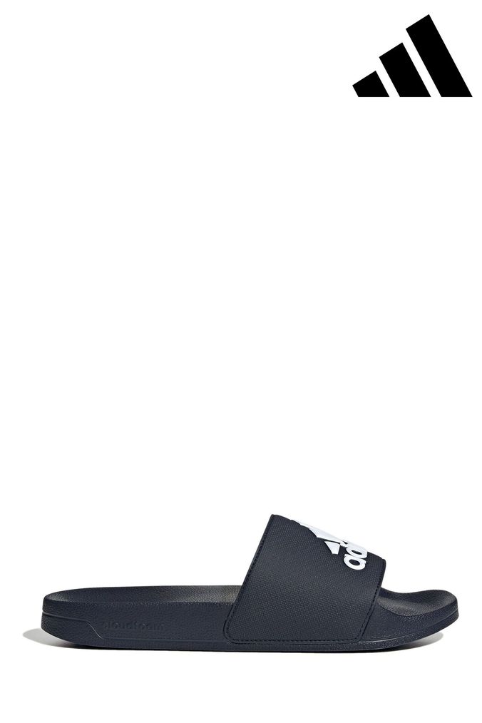 Men s Black Slider Sandals Black Buckle Sliders Next UK