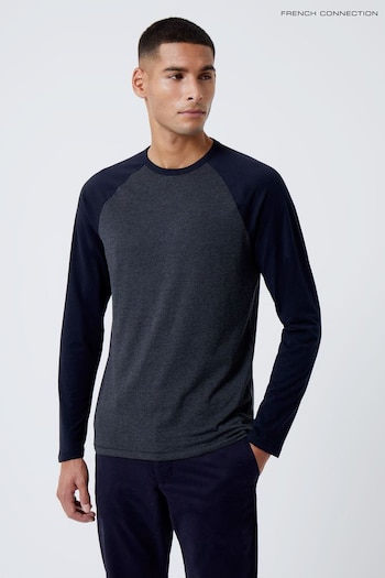 French Connection Grey 2 Pack Raglan Long Sleeve T-Shirt (T51260) | £45