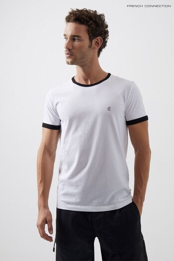 French Connection Ringer White T-Shirt (T51288) | £18