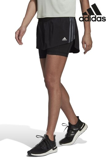 adidas Black Run Icons 3-Stripes Running Skort (T51334) | £43