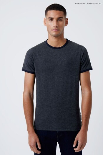 French Connection Charcoal/Grey 2 Pack Ringer T-Shirt (T51338) | £35