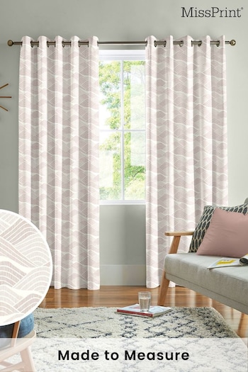 MissPrint Dusty Pink Frontier Made to Measure Curtains (T51384) | £91