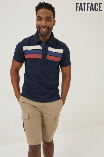 FatFace Blue Chest Stripe Rugby Shirt (T51414) | £50