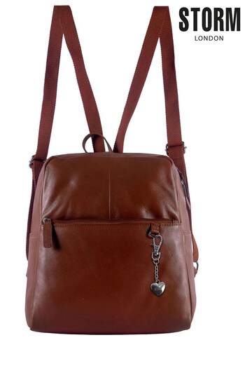 Storm Giorgia Leather Brown Backpack (T51431) | £70