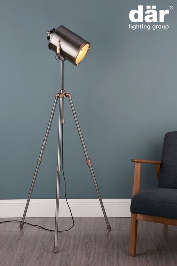 Dar Lighting Chrome Jake Task Floor Lamp (T51547) | £159