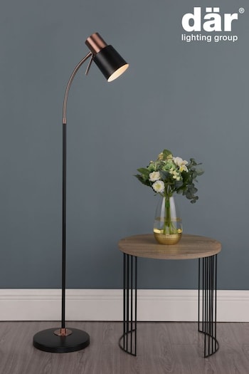 Dar Lighting Black James Floor Lamp (T51554) | £79