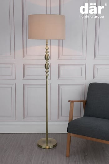 Dar Lighting Chrome Alicante Floor Lamp With Shade With Shade (T51562) | £120