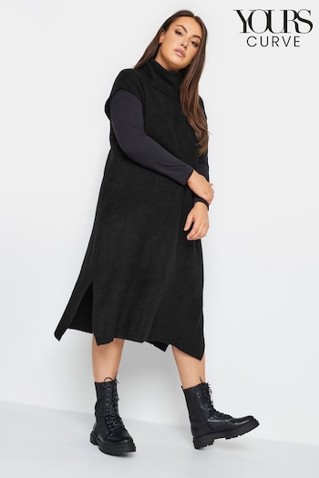 Yours Curve Black Tabbard legging Dress (T51656) | £33