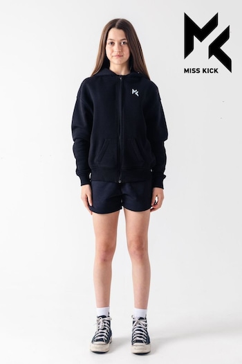 Miss Kick Girls Elevated Zip Through Black Hoodie (T51664) | £34