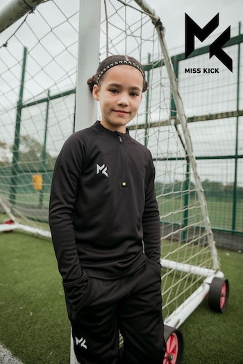 Miss Kick Girls Teal Blue Quarter Zip Training Top (T51674) | £28