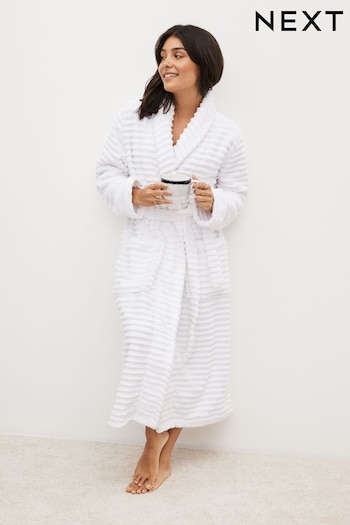 White Towelling Dressing Gown (T51808) | £45
