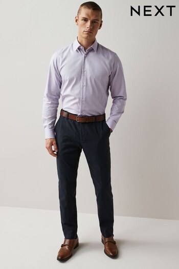 Purple Cotton Textured Shirt (T51899) | £35