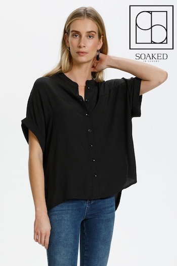 Soaked in Luxury Black Helia Short Sleeve Shirt (T51924) | £50