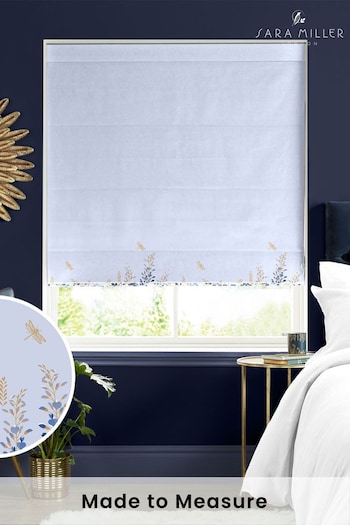 Sara Miller Pale Blue Wisteria Made to Measure Roman Blind (T52154) | £79