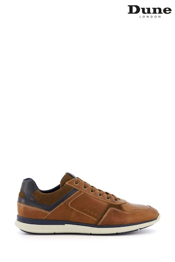 Dune London Wide Fit Trended Lace-Up Brown Trainers (T52162) | £95