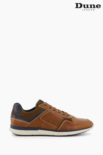 Dune London Trended Lace Up Brown Trainers (T52164) | £95