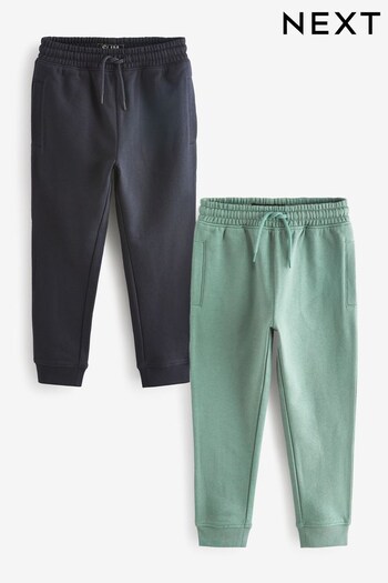 Navy/Mineral Slim Fit Joggers 2 Pack (3-16yrs) (T52196) | £18 - £28